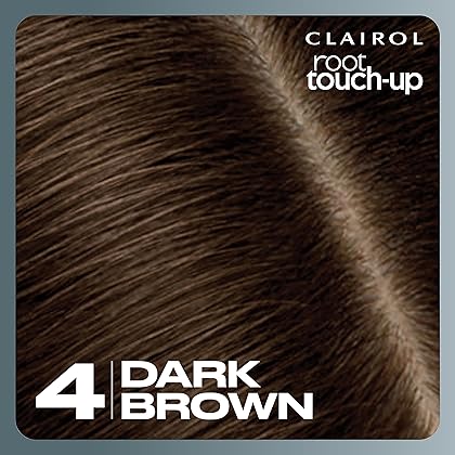 Clairol Root Touch-Up by Nice'n Easy Permanent Hair Dye, 4 Dark Brown Hair Color, Pack of 2