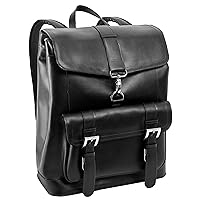 Mcklein Laptop Backpack, Hagen, Top Grain Cowhide Leather, Black (88025)