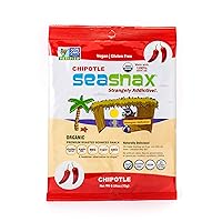 SeaSnax Organic Roasted Seaweed Nori Sheets, Chipotle, 0.54 Ounce