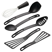 Rachael Ray Tools and Gadgets Kitchen/Cooking Utensil Set, 6 Piece, Black