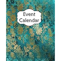 Event Calendar: Perpetual Record Book For Important Celebrations Birthdays Anniversaries With Monthly Address List Floral Aqua