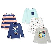 Amazon Essentials Boys' Long-Sleeve T-Shirts (Previously Spotted Zebra), Multipacks