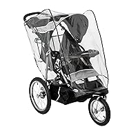 Nuby Travel System Weather Shield, Clear Plastic Stroller Cover with Storage Pocket & Vented Sides