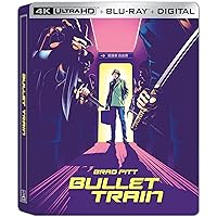 Bullet Train Steelbook [4K UHD] [Blu-ray] Bullet Train Steelbook [4K UHD] [Blu-ray] 4K Blu-ray DVD