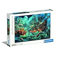 Clementoni 36530 Collection Pirates Battle 6000 Pieces, Made in Italy, Jigsaw Puzzle for Adults, Multicoloured
