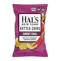 Kettle Cooked Potato Chips, Gluten Free, Sweet Chili, 5 oz Bag (Pack of 6)