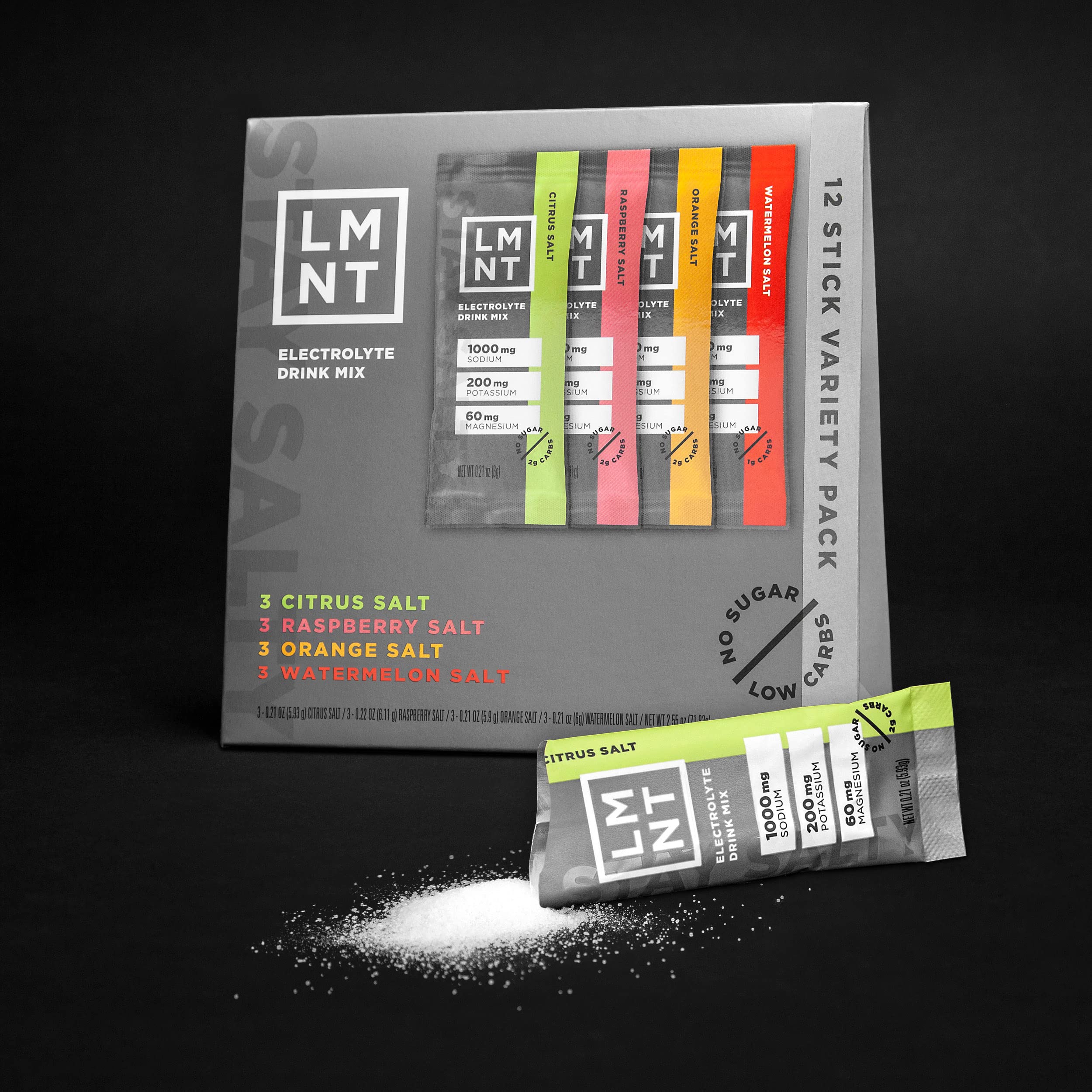 LMNT Keto Electrolyte Powder Packets | Paleo Hydration Powder | No Sugar, No Artificial Ingredients | Variety Pack | 12 Stick Packs