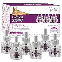 Cat Calming Diffuser Refills Value Kit: 6 pack; Pheromones to Reduce Stress, Spraying & Scratching