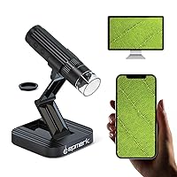 Wireless Digital Microscope 50-1000X Magnification,1080P HD Handheld Mini WiFi USB Microscope Camera with 8 Adjustable LED Endoscope, Compatible with iPhone/Android/Mac/Windows for Kids Adults