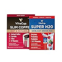 VitaCup Instant Super H2O Mixed Berry 16ct & Slim Instant Coffee 10ct