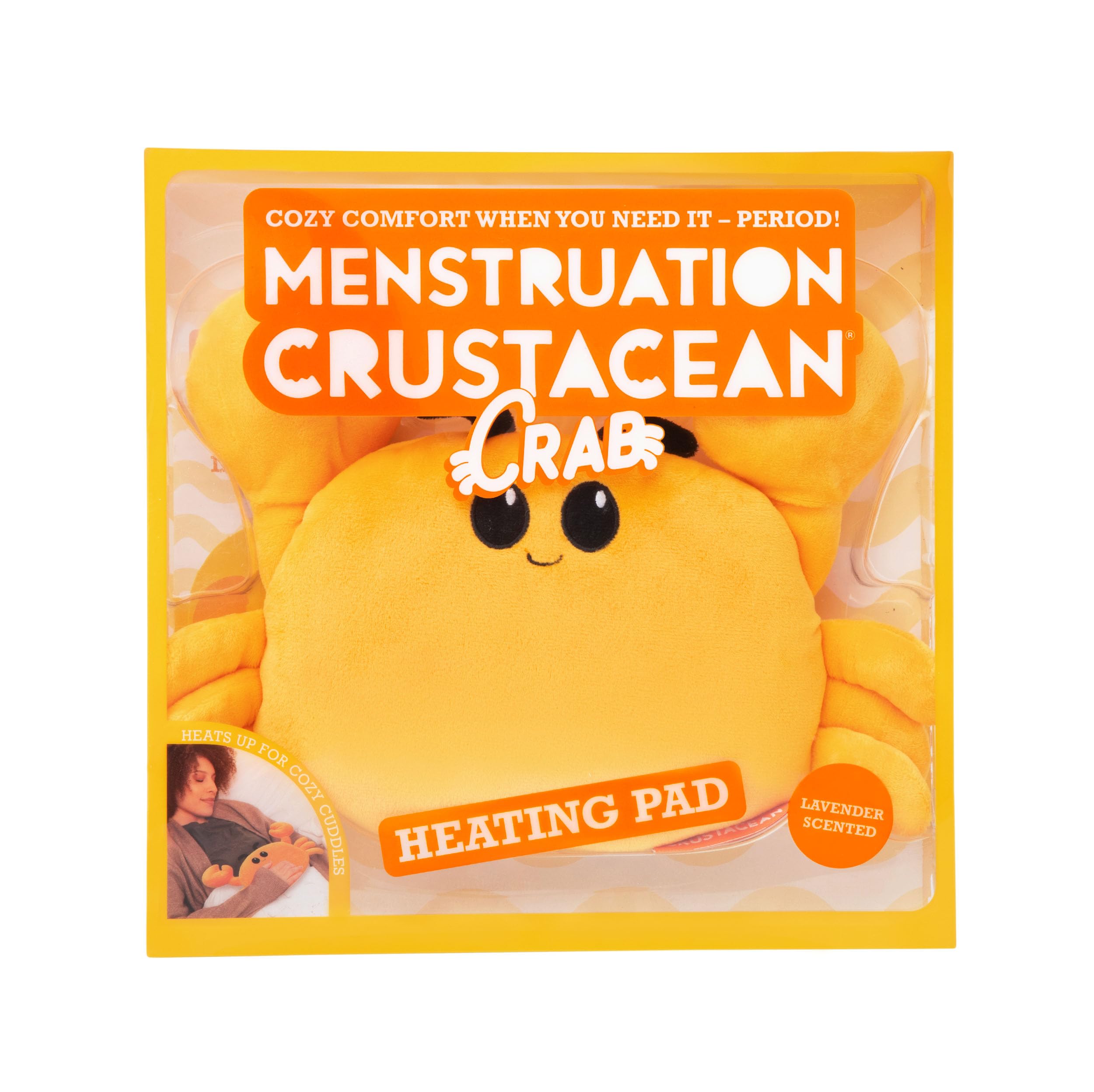 Menstruation Crustacean Crab: Microwaveable Heating Pad for Period Cramps & Self Care, Lavender Scented