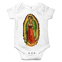 Our Lady of Guadalupe Virgin Mary Christian Baptism Religious Baby Bodysuit Onesie