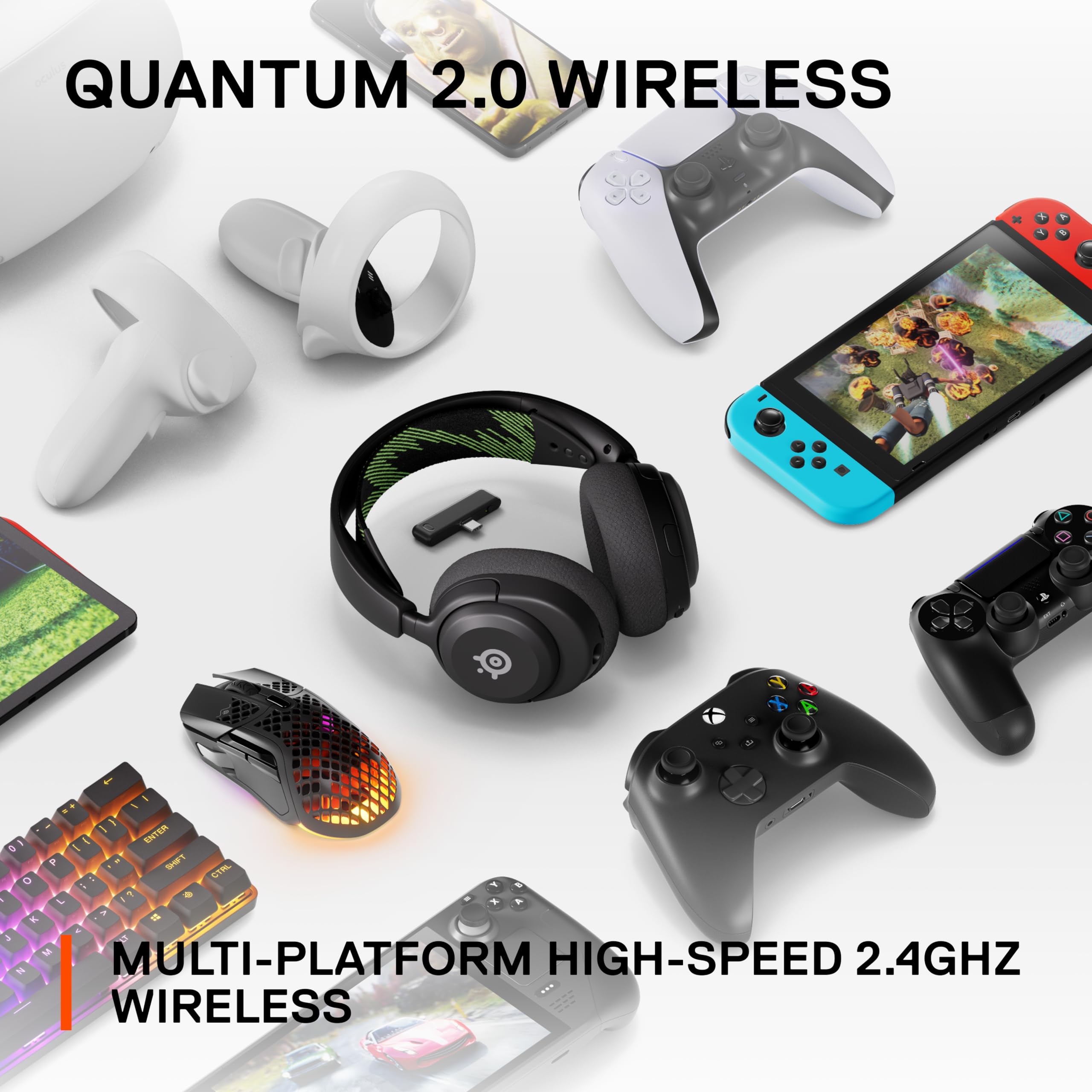 SteelSeries Arctis Nova 4X Wireless Multi-Platform Gaming Headset — 360° Spatial Audio — 2.4GHz High-Speed Wireless — 36 Hr Battery — USB-C — ClearCast Gen 2 Mic — Xbox Series X|S, PC, PS5, Switch