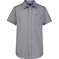 Tommy Hilfiger Boys' Short Sleeve Woven Button-Down Shirt