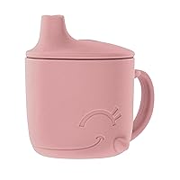 Nuby Animal Friends Silicone Sippy Cup - BPA-Free Toddler Cup with One-Handle - 6+ months - Pink Whale