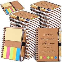 30 Sets Employee Appreciation Gifts Bulk Inspirational Spiral Notebooks with Sticky Notes Motivational Journals Ballpoint Pens Thank You Gifts for Teacher Nurse Coworker (30, Sometimes)