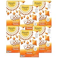 Simple Mills Pop Mmms Veggie Flour Baked Snack Crackers, Cheddar, Nothing Artificial, Kosher, Gluten Free & Non-GMO, 4 Ounce (Pack of 6)