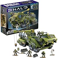 MEGA Halo Infinite Building Toys Set, UNSC Elephant Sandnest Tank with 2041 Pieces, 5 Poseable Articulation Micro Action Figures, Green, Kids and Fans