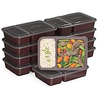 Bentgo® 20-Piece Lightweight, Durable, Reusable BPA-Free 2-Compartment Containers - Microwave, Freezer, Dishwasher Safe - Burgundy
