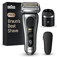 Series 9 PRO+ Electric Razor for Men, 5 Pro Shave Elements & Precision Long Hair Trimmer, 6in1 SmartCare Center, Wet & Dry Electric Razor for Smooth Skin with 60min Battery Runtime, 9567cc