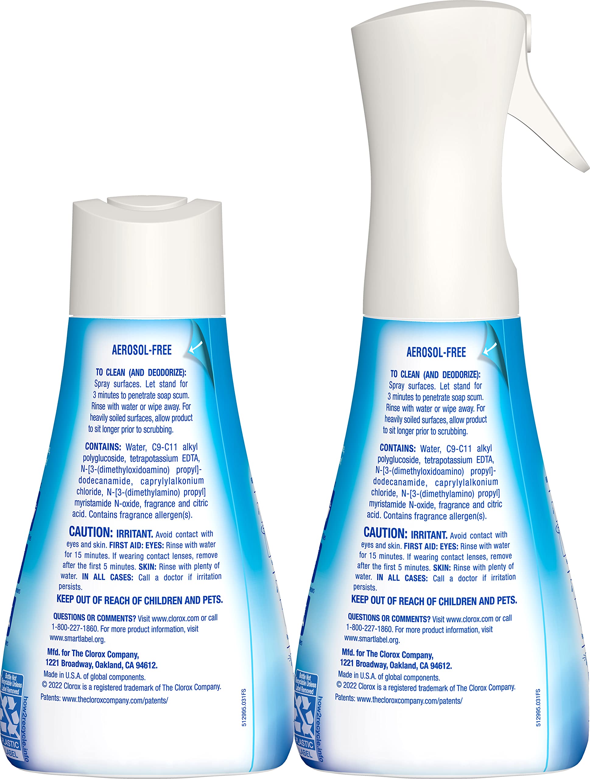 Clorox Bathroom Ultra Foamer, Fresh Clean, 1 Spray and 1 Refill, 16 Fl Oz Each (Package May Vary)