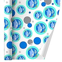 GRAPHICS & MORE Momma Shark and Baby Swimming in Ocean Gift Wrap Wrapping Paper Roll