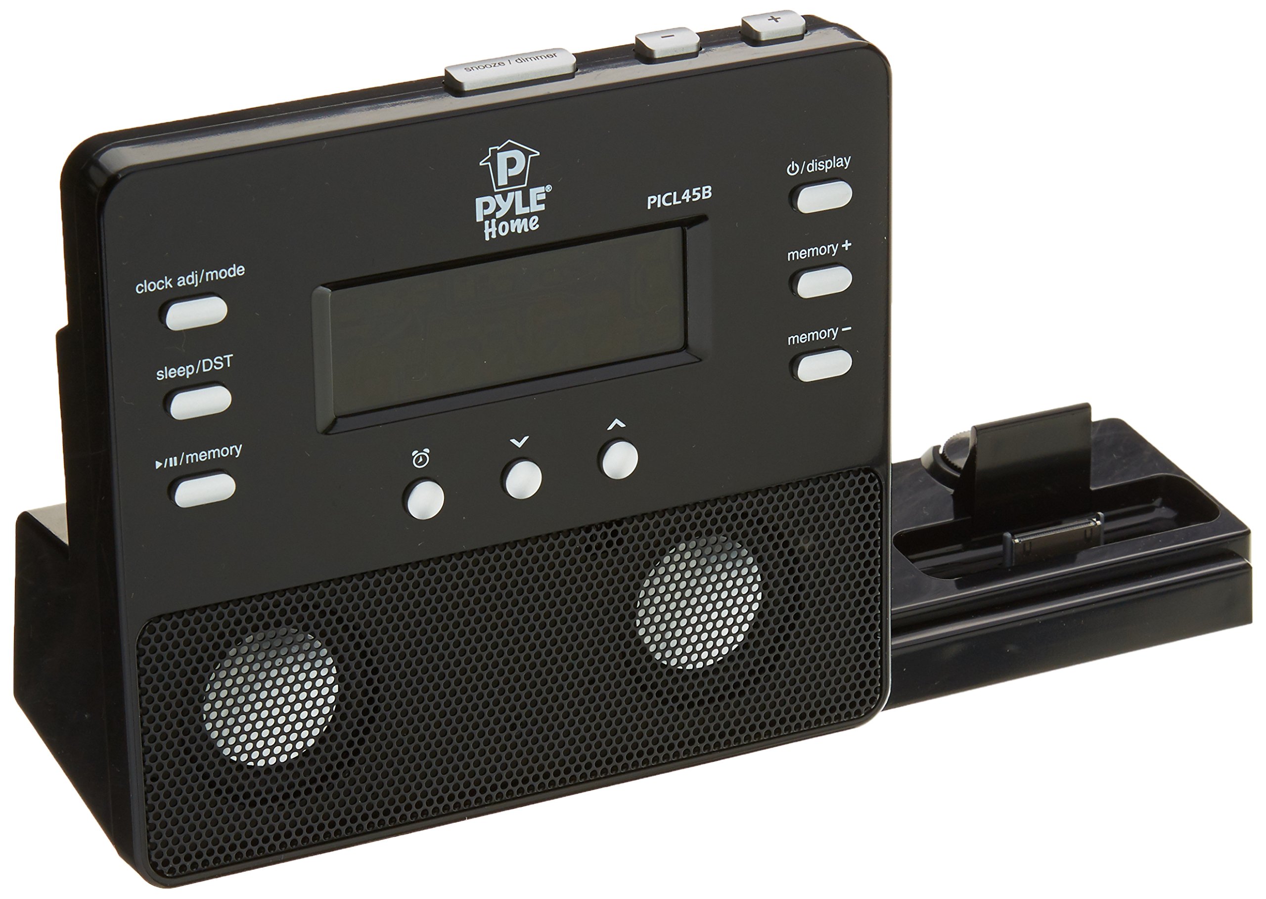 Pyle Home PICL45B Enhanced iPod/iPhone Alarm Clock Speaker System with AM/FM/Radio and Remote Control (Black)