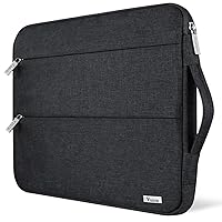 Voova 15.6 16 Inch Laptop Sleeve Carrying Case, Waterproof Computer Cover Bag Compatible with MacBook Pro 16 M3 M2 M1 Pro/Max 2023-2019, Dell XPS 15,15-16 Inch Hp Lenovo Acer Asus Chromebook, Black