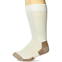 Carolina Ultimate Men's Copper Non-Binding Seamless Crew Socks 4 Pair Pack, White, Large