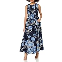 Shoshanna Women's Serra Embossed Floral Jacquard Halter Ankle Length Dress