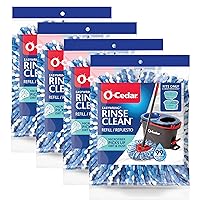 O-Cedar EasyWring RinseClean Refill 4-Pack, Blue, 4 Count