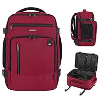 ECOHUB 16'' Travel Backpack Carry On Underseat Airline Approved Personal Item Travel Bag with Multi-Pockets Laptop Backpack Casual Daypack Small Backpack Lightweight for Women Men, Red