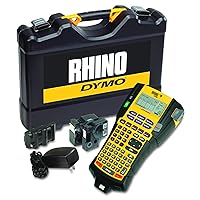 DYMO Industrial Label Maker & Carry-Case RhinoPRO 5200 Label Maker, For Job Sites and Heavy-Duty Labeling Jobs, Prints Fast, Includes 2 Rolls of DYMO Industrial Vinyl Labels
