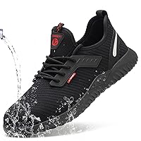 ulogu Waterproof Steel Toe Shoes for Men Women Lightweight Comfortable Puncture Proof Safety Work Sneakers Construction & Industrial