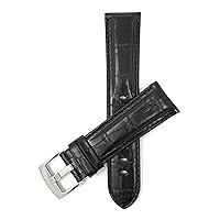 Mens Leather Watch Band Strap - Alligator Pattern - XL or Regular Length - 5 Colors - 18mm to 38mm (Most sizes also come in Extra Long Watch Band)