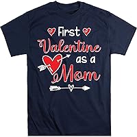 First Valentine As a Mom Funny Valentine's Day Gift New Mom T-Shirt, Valentine Gift, Mom Valentine Gift