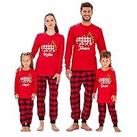 Plaid Bear Custom Matching Family Christmas Long Sleeve Shirt