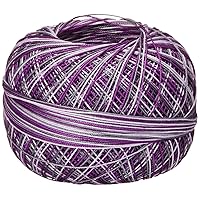 Lizbeth Size 80 HH80 Cotton Thread 184 yds 10 Grams, Purple Marble
