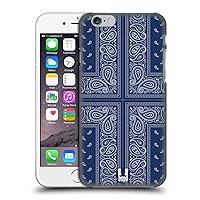 Head Case Designs Cross Blue Classic Paisley Bandana Hard Back Case Compatible with Apple iPhone 6 / iPhone 6s