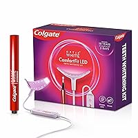 Colgate Optic White ComfortFit Teeth Whitening Kit with LED Light and Whitening Pen, LED Teeth Whitening Kit, Enamel Safe, Works with iPhone and Android Colgate Optic White ComfortFit Teeth Whitening Kit with LED Light and Whitening Pen, LED Teeth Whitening Kit, Enamel Safe, Works with iPhone and Android