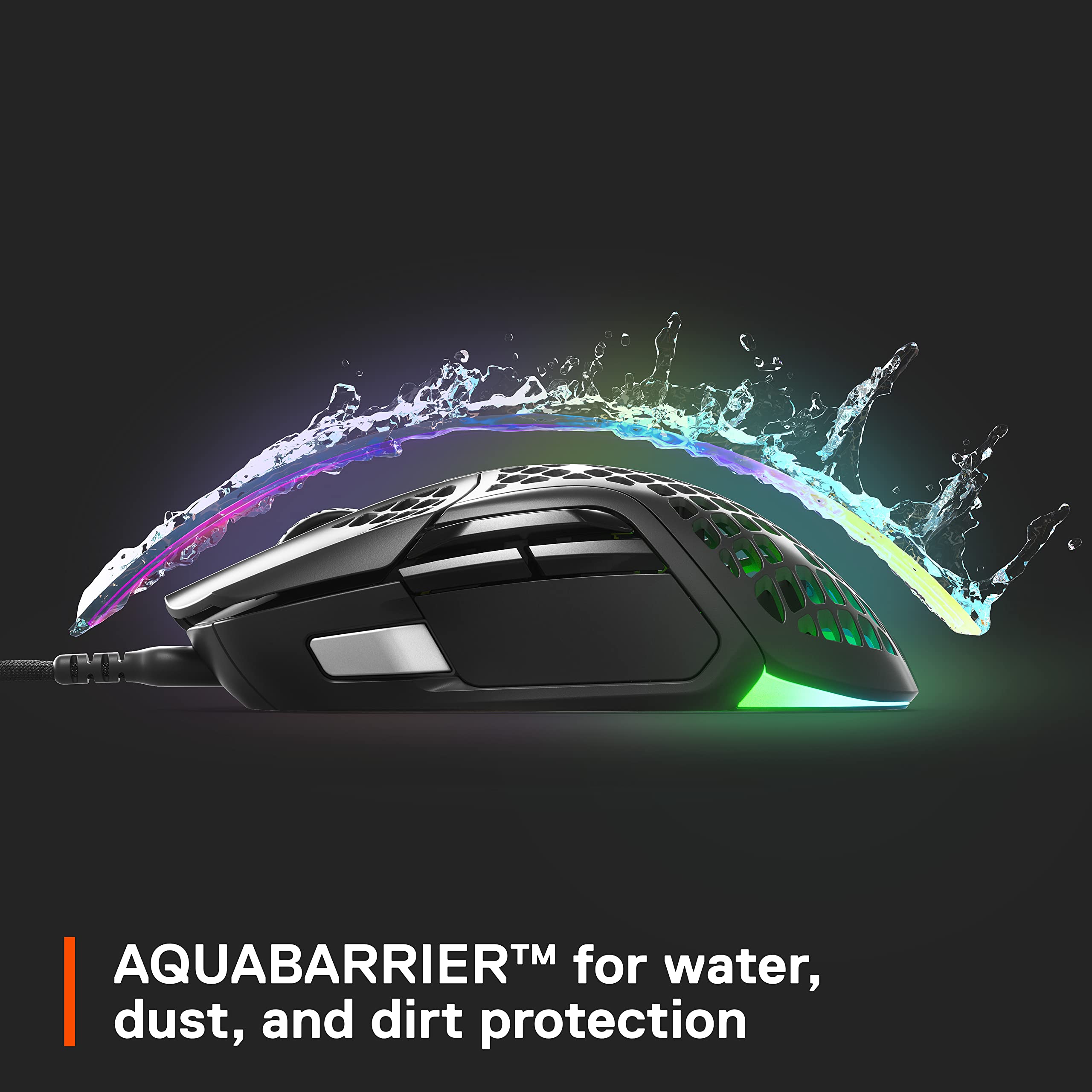 SteelSeries Aerox 5 - Lightweight Gaming Mouse - 18000 CPI -- TrueMove Air Optical Sensor - Ultra-lightweight Water Resistant Design - Universal USB-C Connectivity
