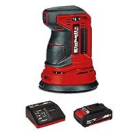 Einhell TE-RS Power X-Change 18-Volt Cordless 5-Inch 22,000-OPM Max Variable Speed Random Orbital Palm Sander w/Dust Collection Box, Dust Extraction Adapter, Electronic Speed Control,