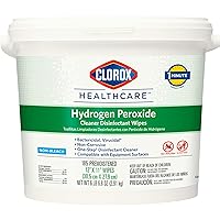 Clorox Healthcare Hydrogen Peroxide Wipes Bucket, 185 Count (Package May Vary)
