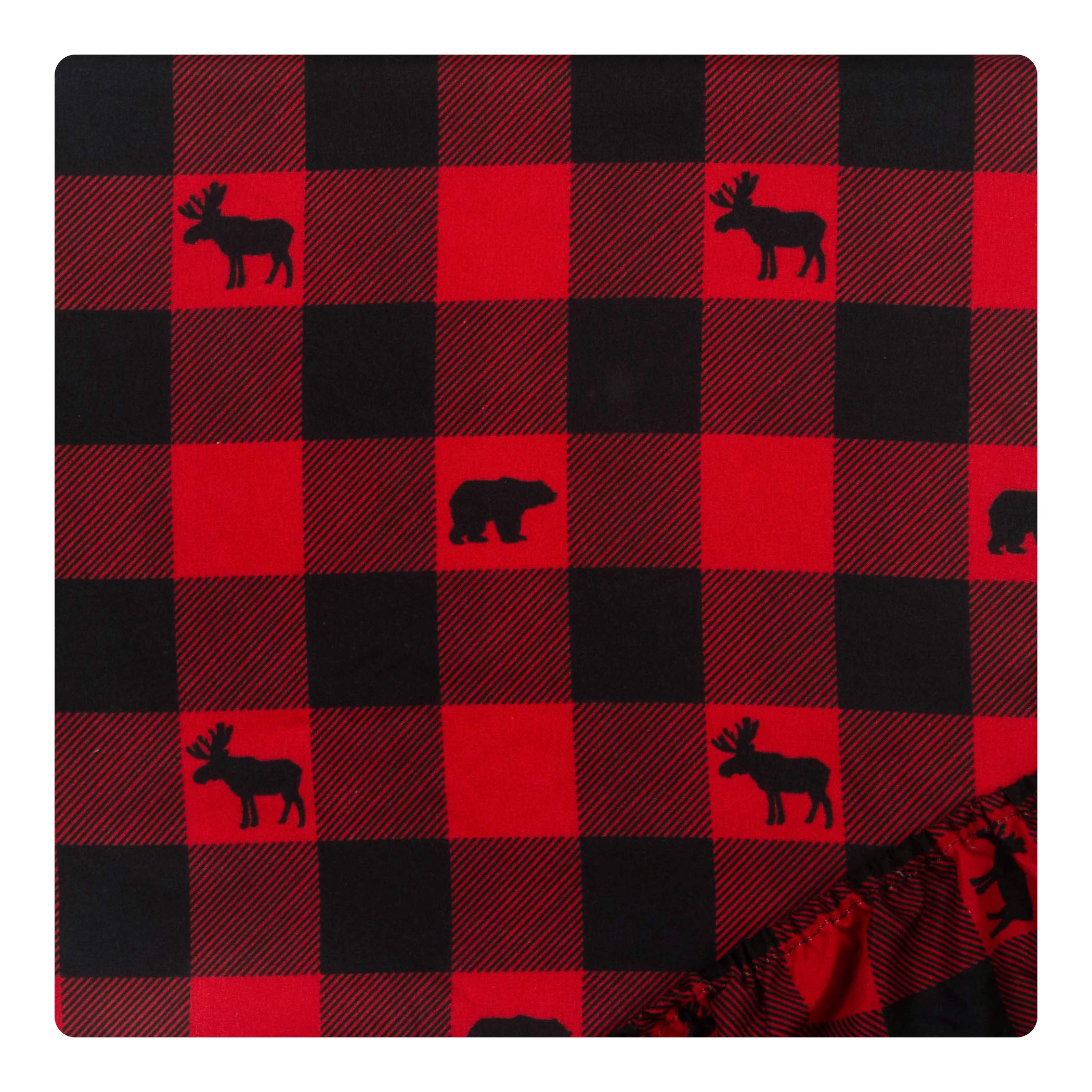 Sammy & Lou 2 Pack Microfiber Fitted Crib Sheets, Lumberjack,2 Count (Pack of 1)