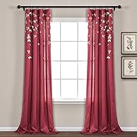 Lush Decor C01240Q12 Flower Drops Curtain Panel for Living Room, Bedroom, Dining Room (Single), 84