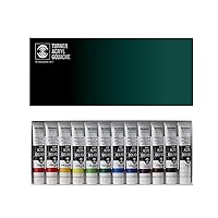 Turner Acrylic Paint Set Artist Acryl Gouache - Super Concentrated Vibrant Acrylics, Fast Drying, Velvety Matte Finish - [Set of 12 | 20 ml Tubes]