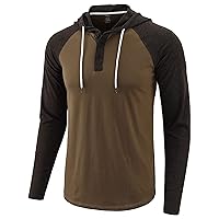 Men's Athletic Vintage Lightweight Slim Fit Active Jersey Hoodie Shirts