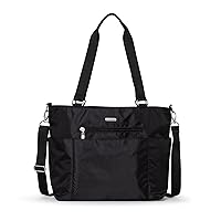 Baggallini Essential Laptop Tote - Work Tote Bag with Laptop Sleeve - Lightweight Travel Crossbody Shoulder Bag for Women