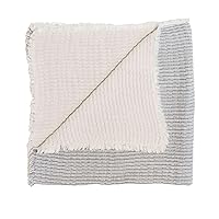 Crane Baby Shoreline Stripe Blanket, Soft Cotton Nursery and Stroller Blanket, 100% Cotton, 36