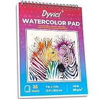 Arteza 5.5x8.5 inch Watercolor Pad, Pack of 3, 90 Sheets 140lb/300gsm, 30 Sheets Each, Spiral Bound Acid Free Cold Pressed Paper